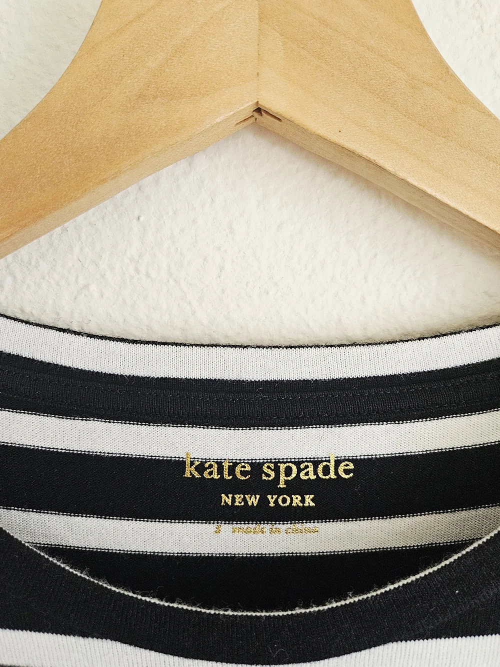 kate spade Black and White Striped Puff Sleeve Mini Dress